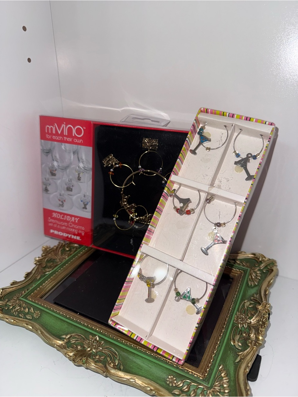 Holiday & Martini drink charms - 2 box sets